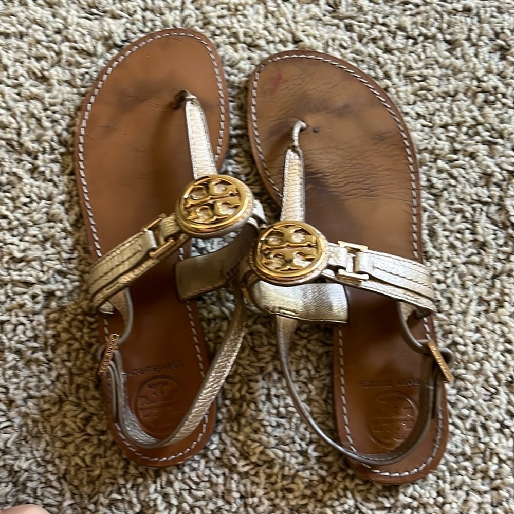 Tory Burch sandals gold and brown, women’s size 9
